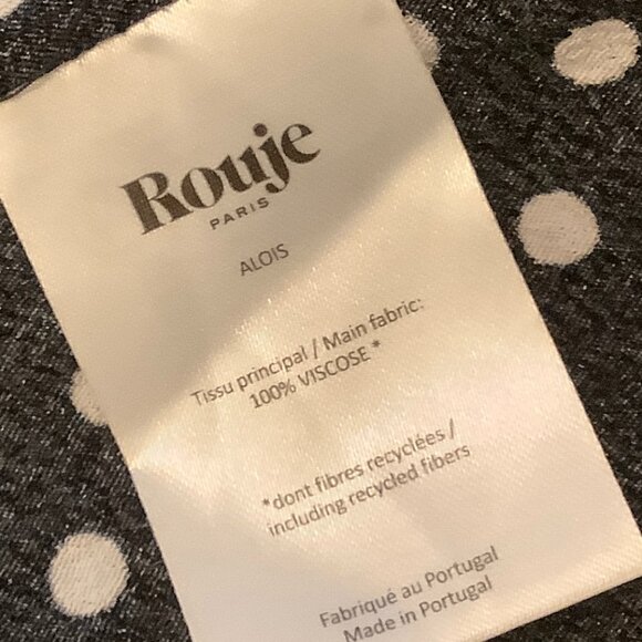 SOLD NOT FOR SALE - ROUJE ALOIS DRESS MIDI FLARED DRESS WITH POLKA DOT PRINT 36 - Picture 7 of 7